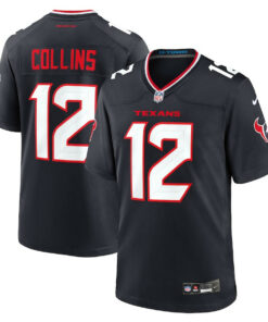 Nico Collins 12 Houston Texans Game Men Jersey - Navy JS1854 nicesnker