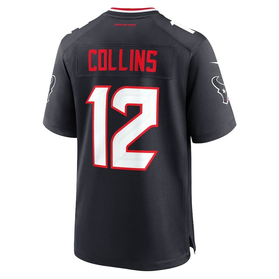 Nico Collins 12 Houston Texans Game Men Jersey - Navy JS1854 nicesnker - Image 3