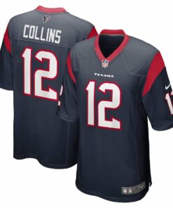 Nico Collins 12 Houston Texans Men Game Jersey - Navy JS3007 nicesnker