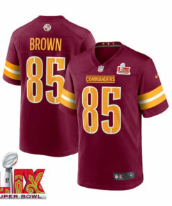 Noah Brown #85 Washington Commanders Super Bowl LIX Jersey - Men's - Burgundy JS5260 nicesnker