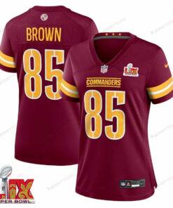 Noah Brown #85 Washington Commanders Super Bowl LIX Women's Jersey - Burgundy JS2082 nicesnker
