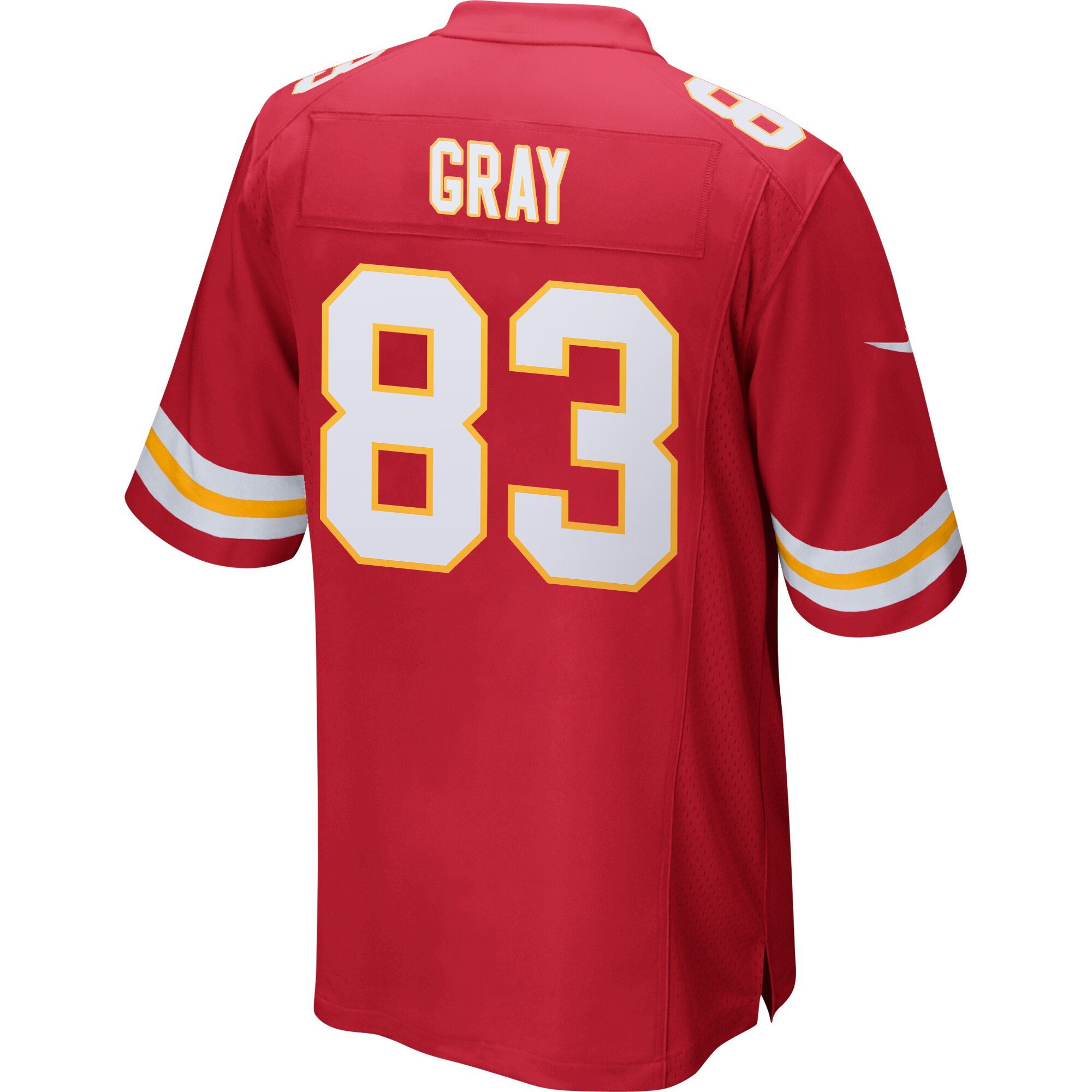 Noah Gray 83 Kansas City Chiefs Super Bowl LIX Champions Patch 'New Orleans - A Symphony of Sport' EMBROIDERED Game Men Jersey - Red JS3641 nicesnker - Image 2