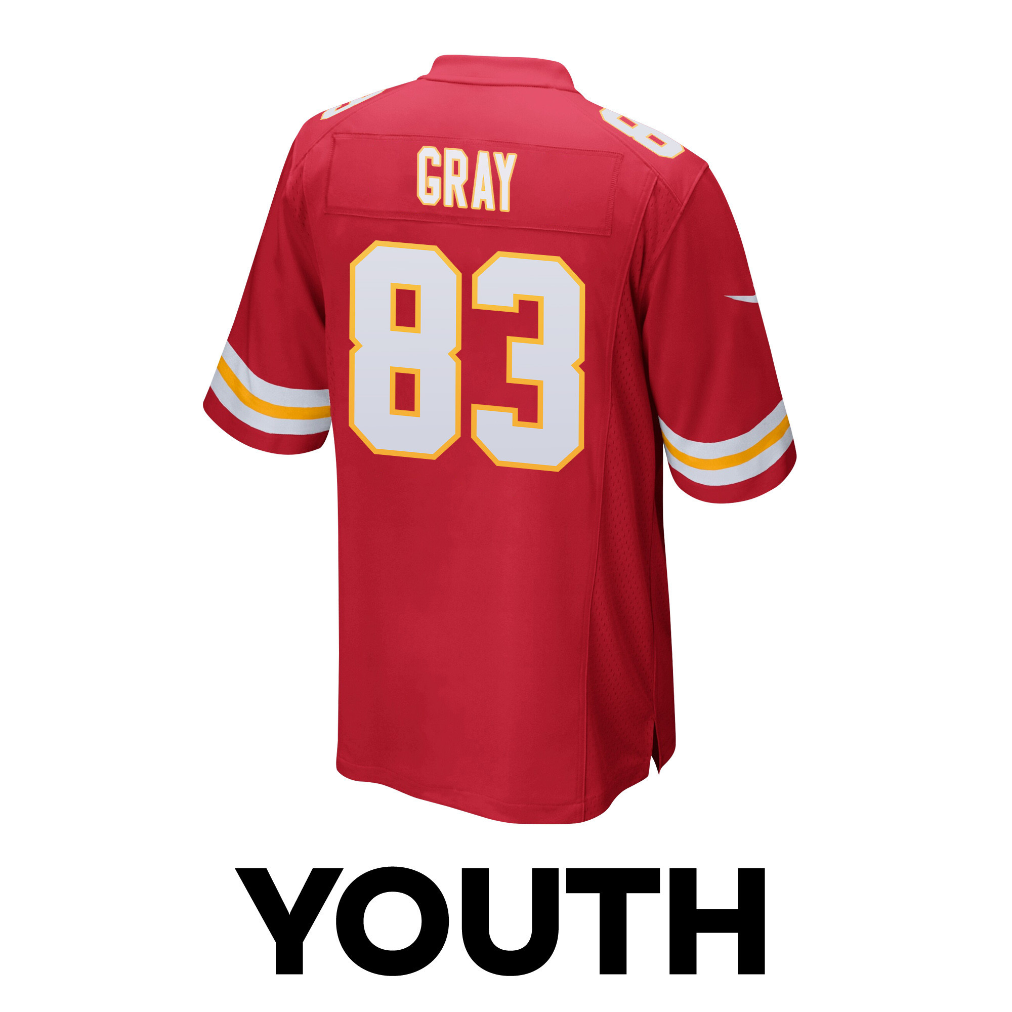 Noah Gray 83 Kansas City Chiefs Super Bowl LVIII Champions 4X Game YOUTH Jersey - Red JS8411 nicesnker - Image 3