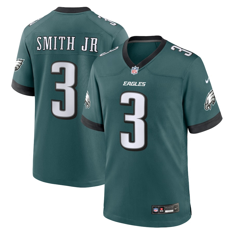 Nolan Smith 3 Philadelphia Eagles Team Game Men Jersey - Midnight Green JS7087 nicesnker