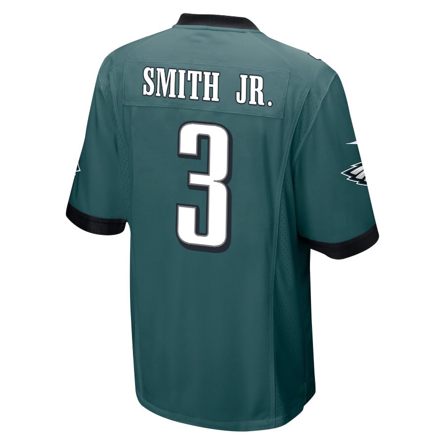 Nolan Smith Jr. 3 Philadelphia Eagles Super Bowl LIX Champions Patch 'New Orleans - Where Legends Are Made' EMBROIDERED Game Men Jersey - Midnight Green JS8871 nicesnker - Image 2