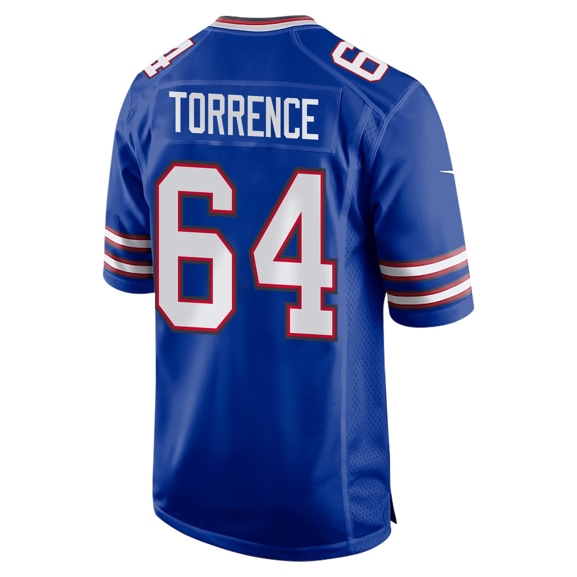 O'Cyrus Torrence 64 Buffalo Bills Super Bowl LIX Champions Patch 'New Orleans - A Symphony of Sport' EMBROIDERED Game Men Jersey - Royal JS5966 nicesnker - Image 2