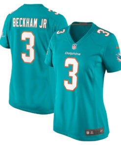 Odell Beckham Jr. 3 Miami Dolphins Women's Game Jersey - Aqua JS9385 nicesnker