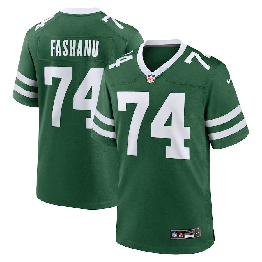 Olu Fashanu 74 New York Jets Team Game Men Jersey - Legacy Green JS9956 nicesnker