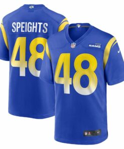 Omar Speights 48 Los Angeles Rams Game Men Jersey - Royal JS3390 nicesnker
