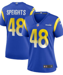 Omar Speights 48 Los Angeles Rams Women's Game Jersey - Royal JS3286 nicesnker