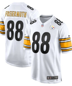 Pat Freiermuth 88 Pittsburgh Steelers Men Game Jersey - White JS8911 nicesnker