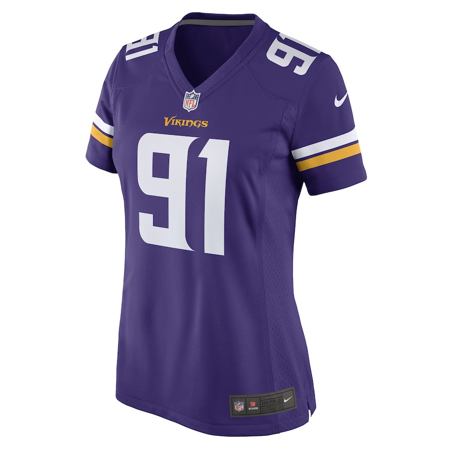 Patrick Jones II 91 Minnesota Vikings Women Game Jersey - Purple JS8586 nicesnker - Image 2