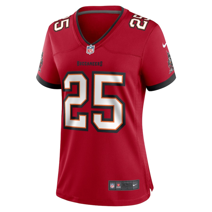 Patrick Laird 25 Tampa Bay Buccaneers Women Game Jersey - Red JS1519 nicesnker - Image 2