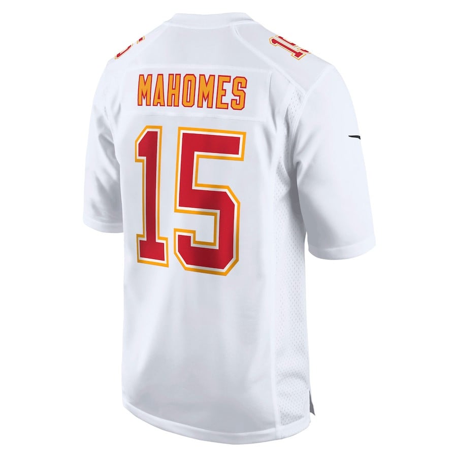 Patrick Mahomes 15 Kansas City Chiefs Super Bowl LIX Fashion Game Jersey - Tundra White JS9424 nicesnker - Image 3
