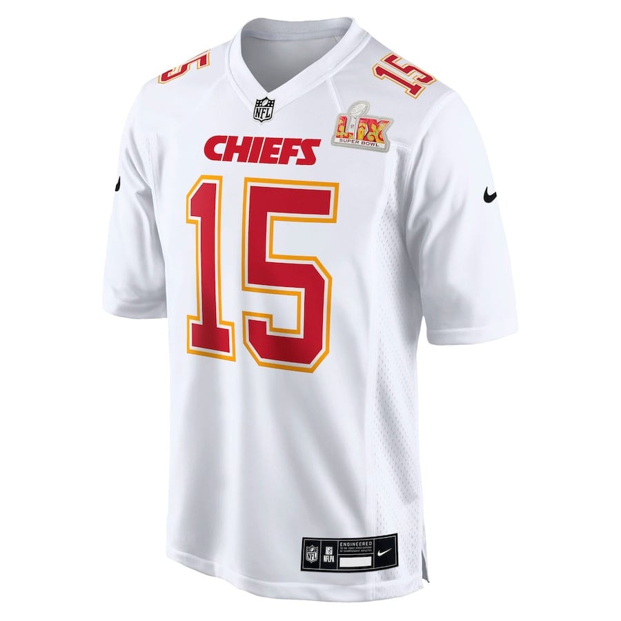 Patrick Mahomes 15 Kansas City Chiefs Super Bowl LIX Fashion Game Jersey - Tundra White JS9424 nicesnker - Image 2