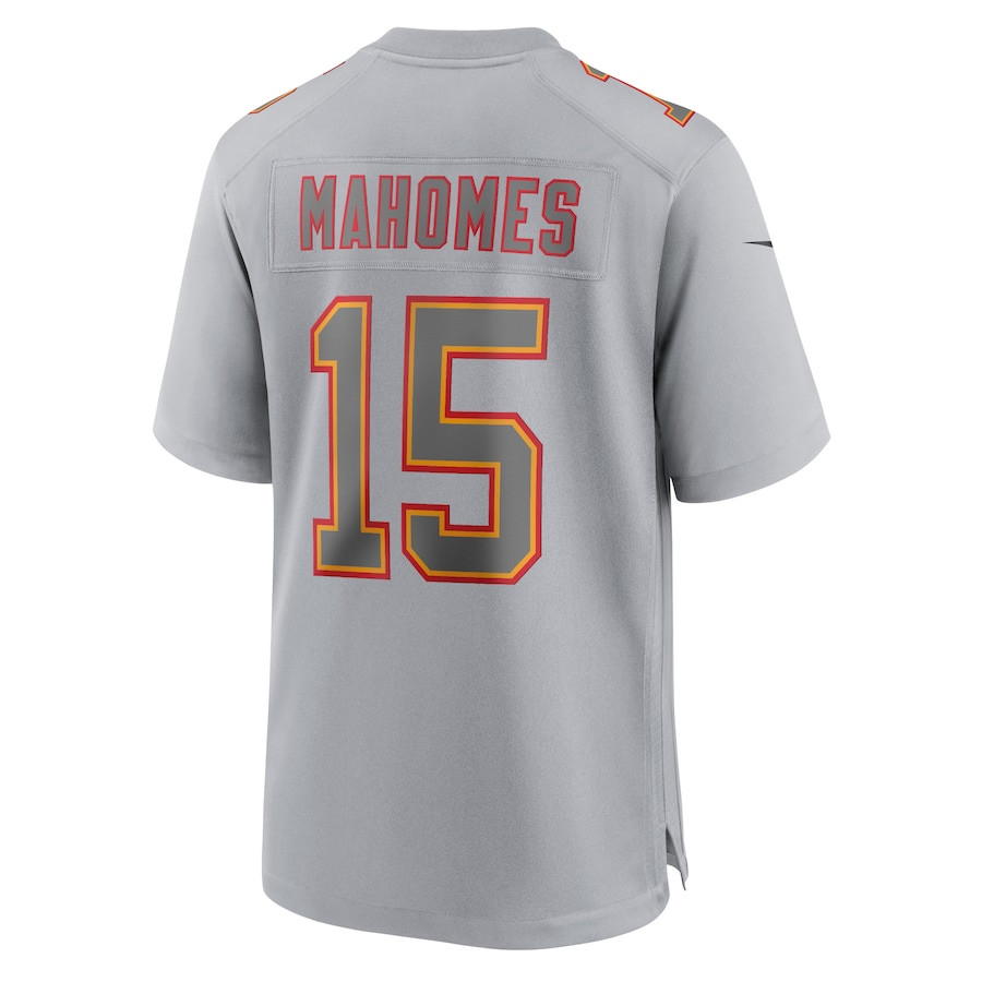 Patrick Mahomes 15 Kansas City Chiefs Super Bowl LVIII Atmosphere Fashion Game Men Jersey - Gray JS2417 nicesnker - Image 3
