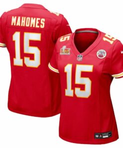 Patrick Mahomes 15 Kansas City Chiefs Women's Super Bowl LIX Game Jersey - Red JS5183 nicesnker