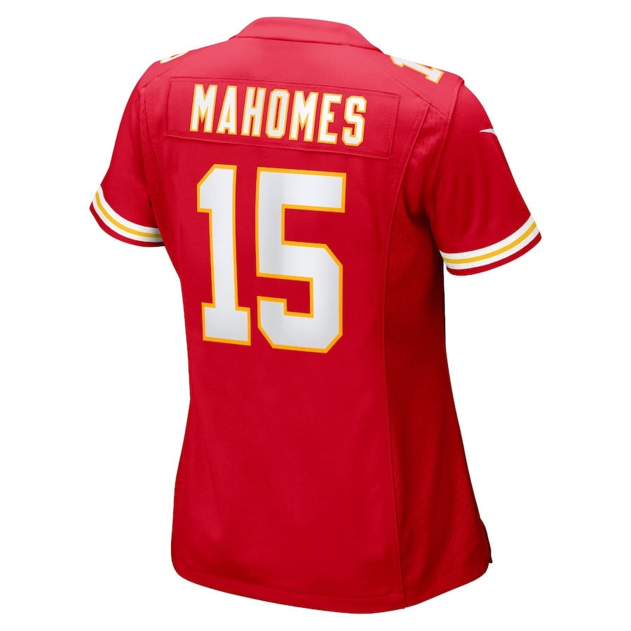 Patrick Mahomes 15 Kansas City Chiefs Women's Super Bowl LIX Game Jersey - Red JS5183 nicesnker - Image 3
