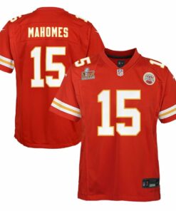Patrick Mahomes 15 Kansas City Chiefs Youth Super Bowl LIX Game Player Jersey - Red JS2256 nicesnker