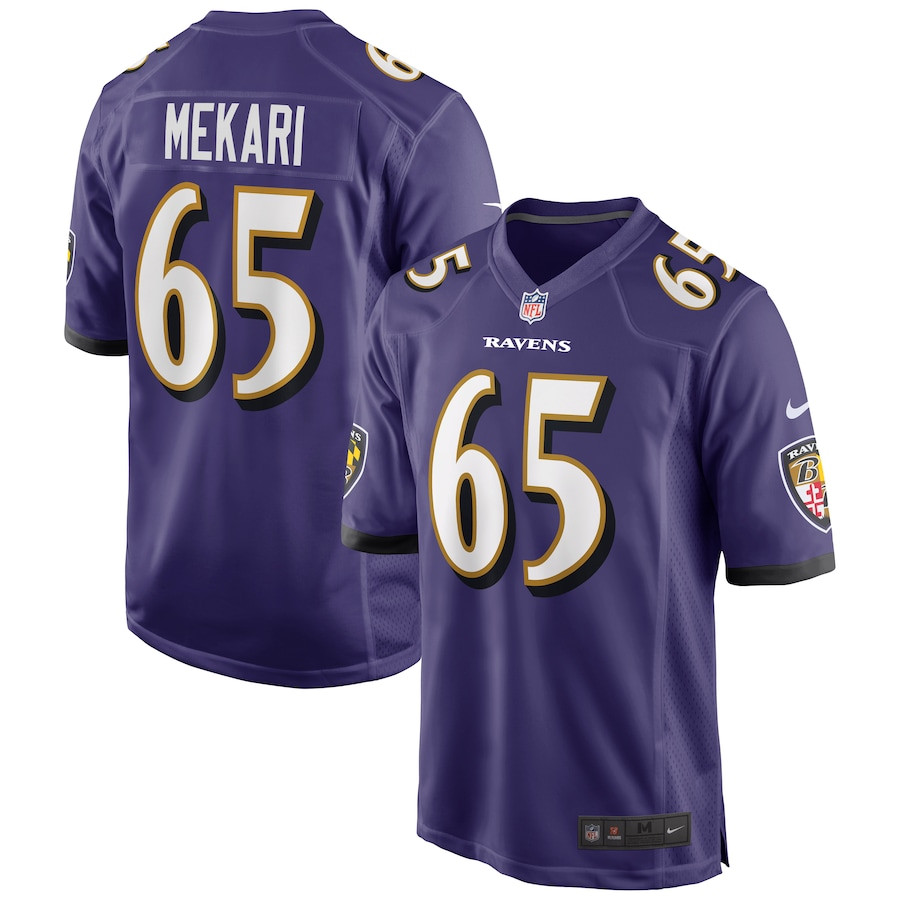 Patrick Mekari 65 Baltimore Ravens Men Game Jersey - Purple JS2664 nicesnker