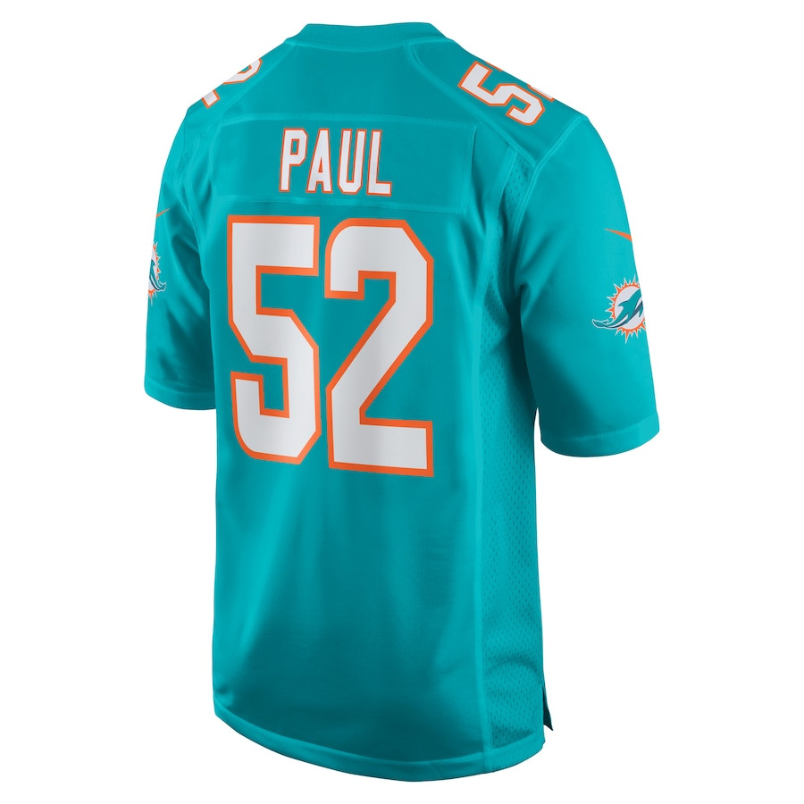 Patrick Paul 52 Miami Dolphins Game Men Jersey - Aqua JS8818 nicesnker - Image 3