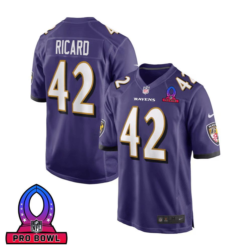 Patrick Ricard 42 Baltimore Ravens 2025 Pro Bowl Patch Game Men Jersey - Purple JS9904 nicesnker