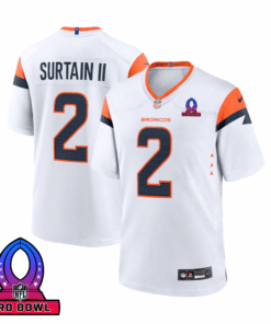 Patrick Surtain II 2 Denver Broncos 2025 Pro Bowl Patch Game Men Jersey - White JS8434 nicesnker