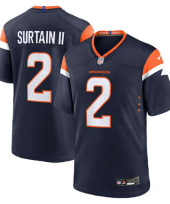 Patrick Surtain II 2 Denver Broncos Alternate Game Men Jersey - Navy JS7209 nicesnker