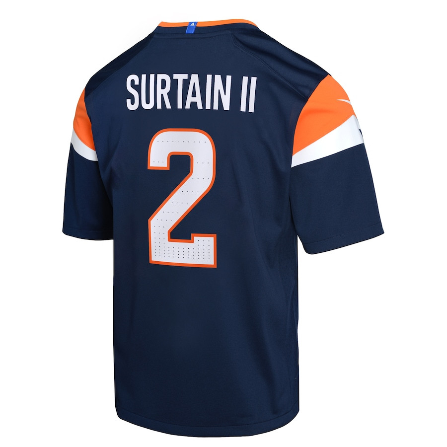 Patrick Surtain II 2 Denver Broncos Alternate Game YOUTH Jersey - Navy JS6055 nicesnker - Image 3