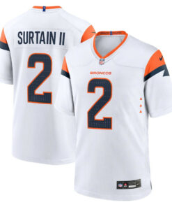 Patrick Surtain II 2 Denver Broncos Game Men Jersey - White JS3986 nicesnker