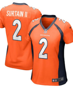 Patrick Surtain II 2 Denver Broncos Women Game Jersey - Orange JS4940 nicesnker
