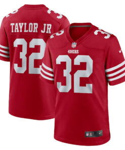 Patrick Taylor Jr. 32 San Francisco 49ers Team Game Men Jersey - Scarlet JS1539 nicesnker