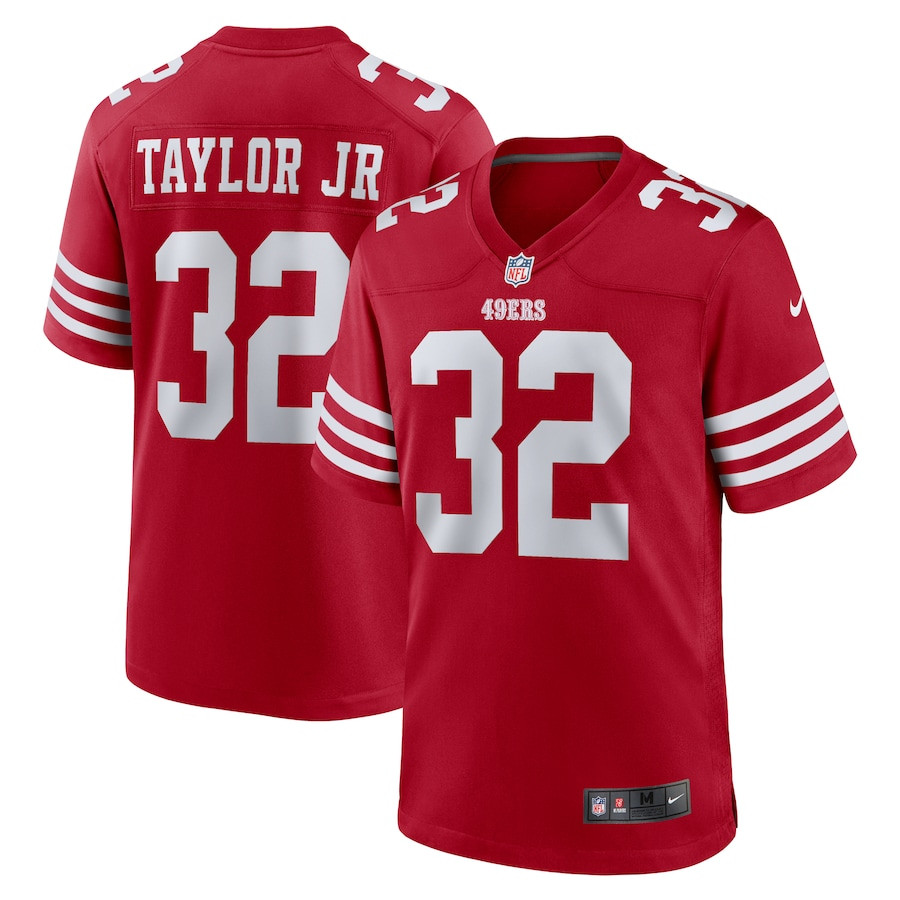 Patrick Taylor Jr. 32 San Francisco 49ers Team Game Men Jersey - Scarlet JS1539 nicesnker