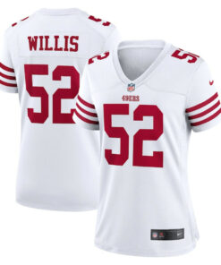 Patrick Willis 52 San Francisco 49ers Women Retired Game Jersey - White JS8428 nicesnker