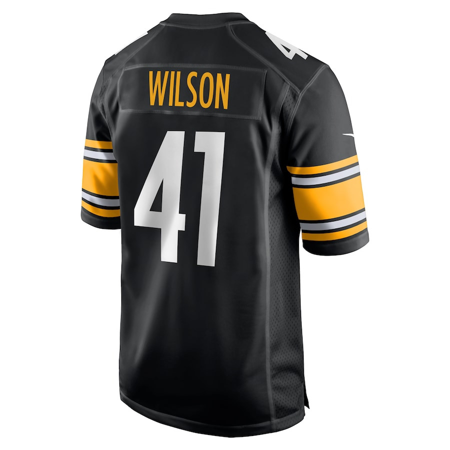 Payton Wilson 41 Pittsburgh Steelers Game Men Jersey - Black JS4201 nicesnker - Image 3