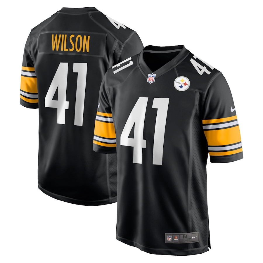 Payton Wilson 41 Pittsburgh Steelers Game Men Jersey - Black JS4201 nicesnker