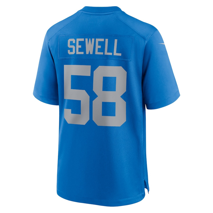 Penei Sewell 58 Detroit Lions Alternate Game Men Jersey - Blue JS8915 nicesnker - Image 3