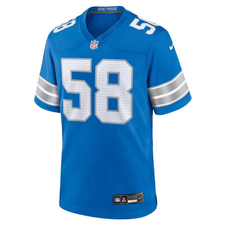 Penei Sewell 58 Detroit Lions Game Jersey - Blue, Men JS6464 nicesnker - Image 2