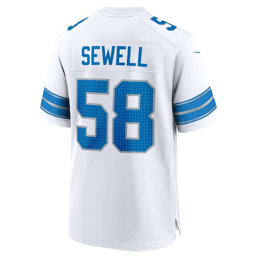Penei Sewell 58 Detroit Lions Game Men Jersey - White JS4630 nicesnker - Image 3