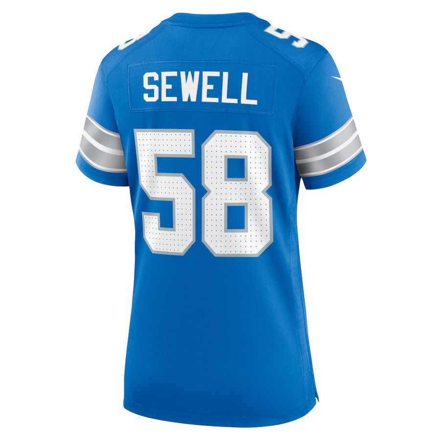 Penei Sewell #58 Detroit Lions Super Bowl LIX Women's Jersey - Blue JS3009 nicesnker - Image 3