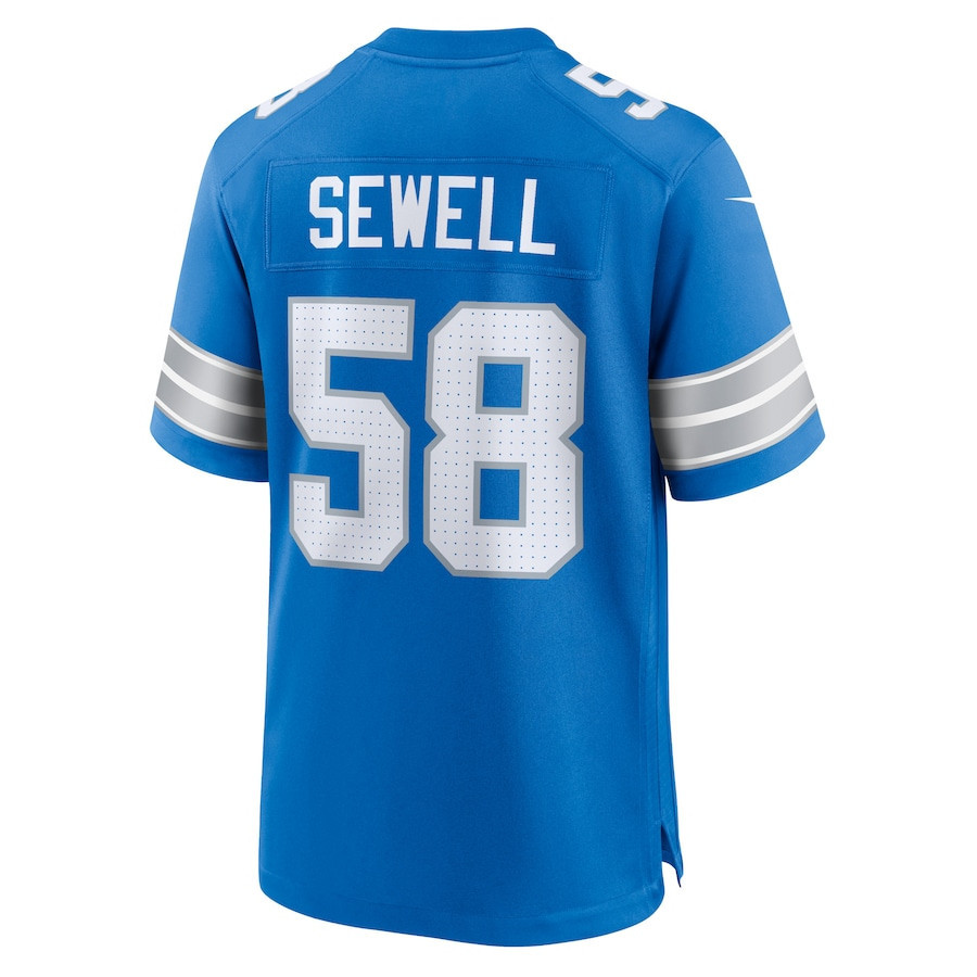 Penei Sewell #58 Detroit Lions Super Bowl LIX YOUTH Jersey - Blue JS8278 nicesnker - Image 3