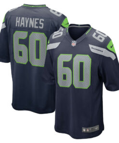 Phil Haynes 60 Seattle Seahawks Men Game Jersey - College Navy JS1658 nicesnker