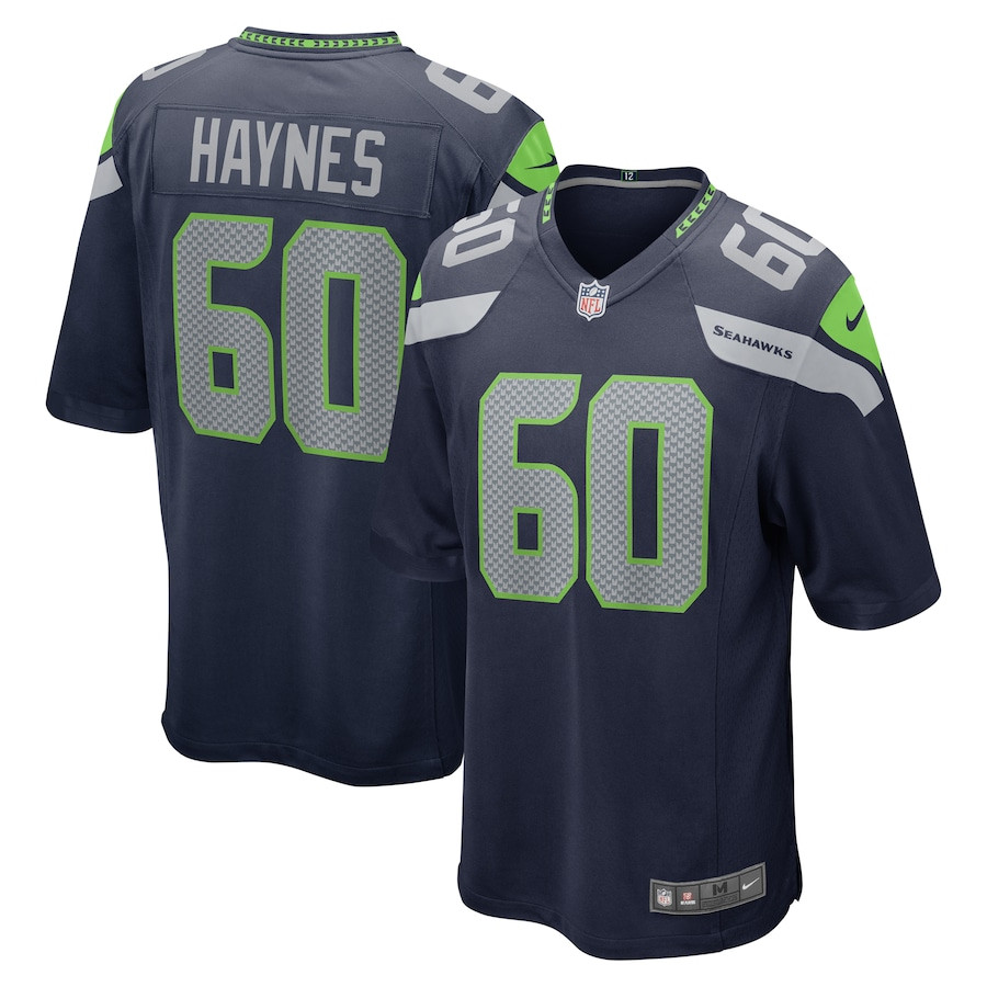 Phil Haynes 60 Seattle Seahawks Men Game Jersey - College Navy JS1658 nicesnker