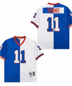 Phil Simms 11 New York Giants Two-Toned Throwback Men Jersey - Blue/White JS1923 nicesnker