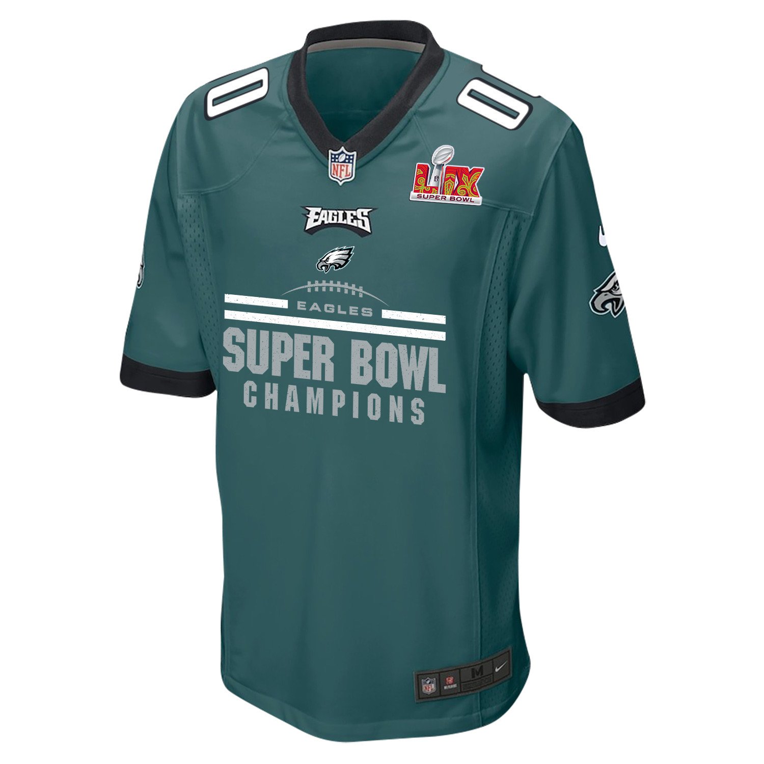 Philadelphia Eagles Super Bowl LIX Champions Ball Game Men Custom Jersey - Midnight Green JS4016 nicesnker - Image 2