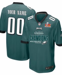 Philadelphia Eagles Super Bowl LIX Champions Iconic Game Men Jersey - Midnight Green JS2690 nicesnker