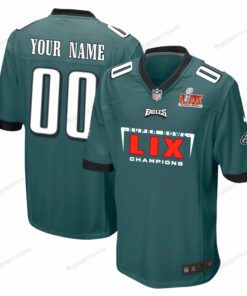 Philadelphia Eagles Super Bowl LIX Champions Simple Style V2 Game Men Custom Jersey - Midnight Green JS4904 nicesnker
