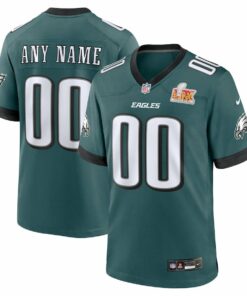 Philadelphia Eagles Super Bowl LIX Custom Game Men Jersey - Midnight Green JS2009 nicesnker