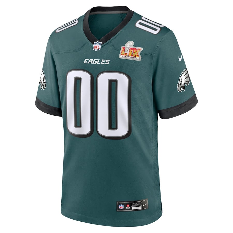 Philadelphia Eagles Super Bowl LIX Custom Game Men Jersey - Midnight Green JS2009 nicesnker - Image 2