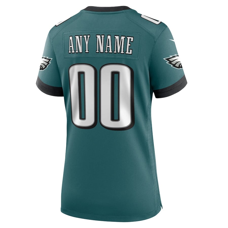 Philadelphia Eagles Women's Super Bowl LIX Custom Game Jersey - Midnight Green JS6676 nicesnker - Image 3